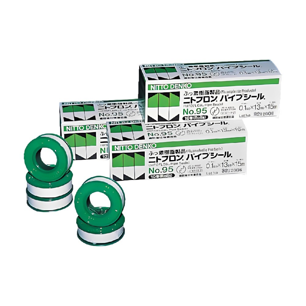 เทปพันเกลียว PTFE NITTO DENKO 95 15 มาตรฐาน JIS แพ็ค 10 ม้วน