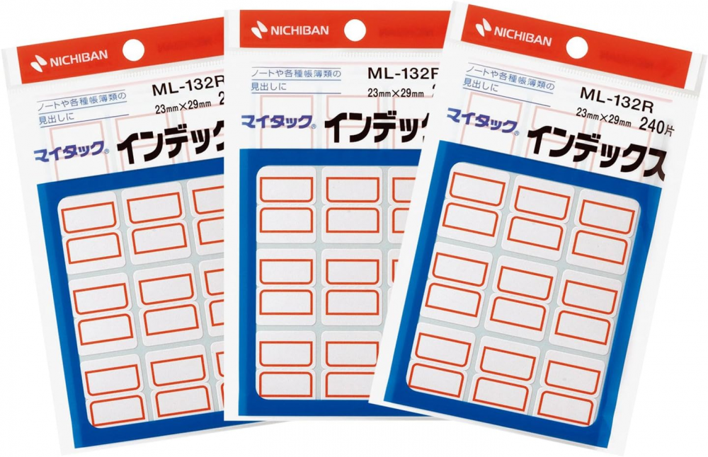 แถบดัชนีคั่นหน้ากระดาษ NICHIBAN ML 132R ชนิดลอกได้