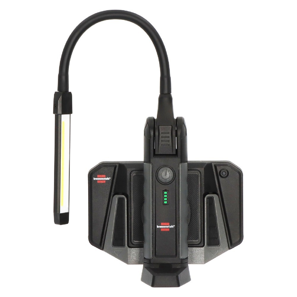 ไฟตรวจสอบ LED Brennenstuhl 1173730007 แบบชาร์จไฟได้ระดับมืออาชีพ HL 800 ACW ไฟทำงาน LED พร้อมแม่เหล็ก