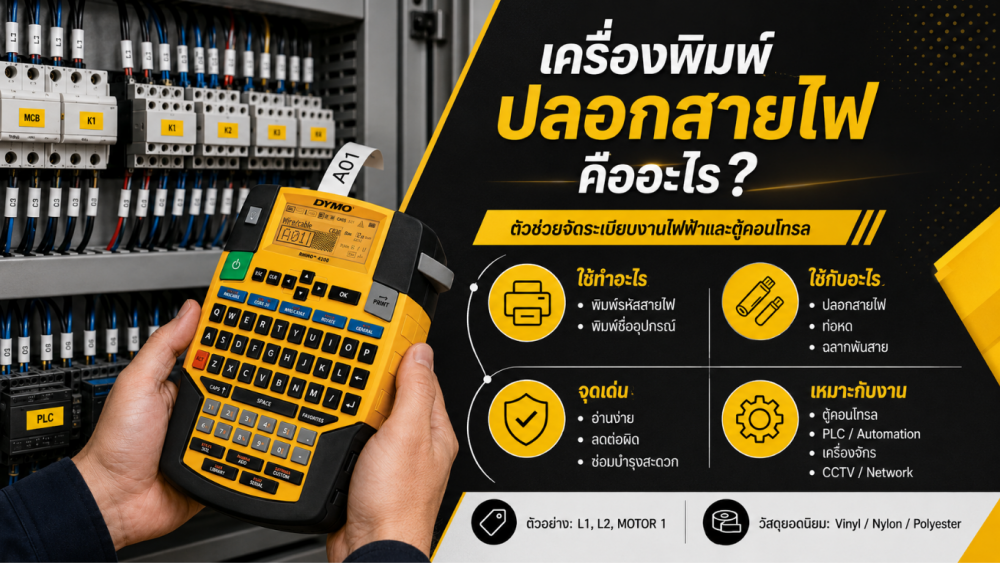 เครื่องพิมพ์ปลอกสายไฟคืออะไร รู้จักเครื่องพิมพ์ฉลากสำหรับงานไฟฟ้าและตู้คอนโทรล