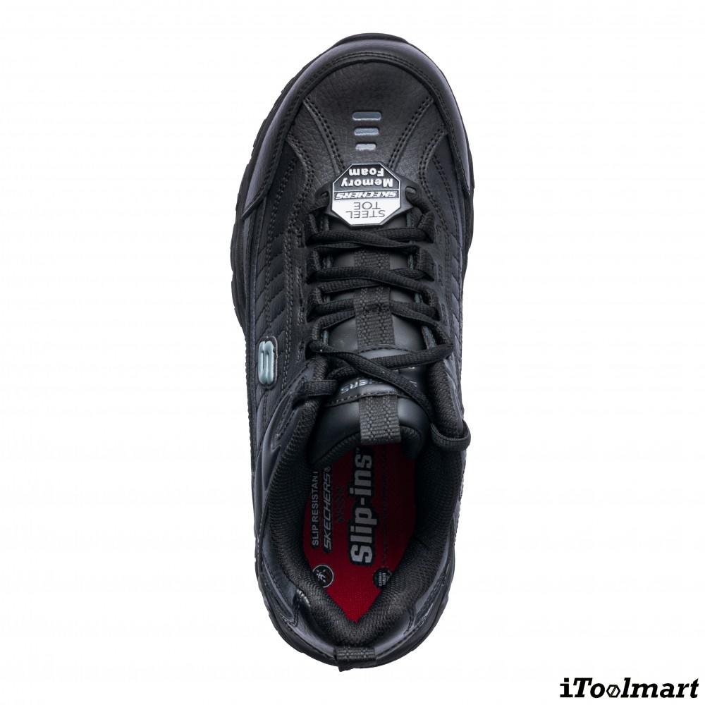 รองเท้าเซฟตี้ Skechers 200118 Stiney Construction Shoe ผู้ชาย EU 45  11 US  สีดำ หัวเหล็ก Memory Foam ป้องกันอันตรายจากไฟฟ้า