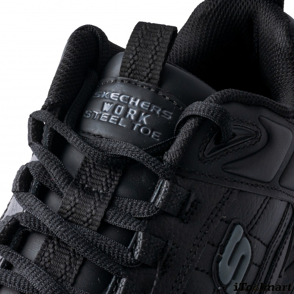 รองเท้าเซฟตี้ Skechers 200118 Stiney Construction Shoe ผู้ชาย EU 45  11 US  สีดำ หัวเหล็ก Memory Foam ป้องกันอันตรายจากไฟฟ้า