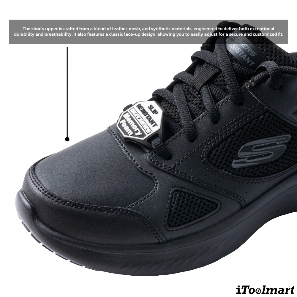 รองเท้าเซฟตี้ Skechers 200282 Skech Lite Pro SR Skaut  Work Mens  สีดำ พื้นกันลื่น ระบายอากาศได้ดี ป้องกันอันตรายจากไฟฟ้า