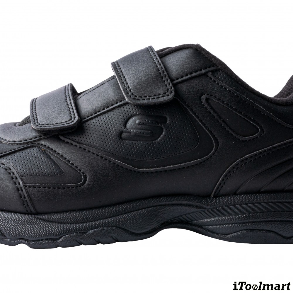 รองเท้าเซฟตี้ Skechers 200200 Work Dighton Rolind ผู้ชาย สีดำ พื้นกันลื่น Memory Foam ป้องกันอันตรายจากไฟฟ้า