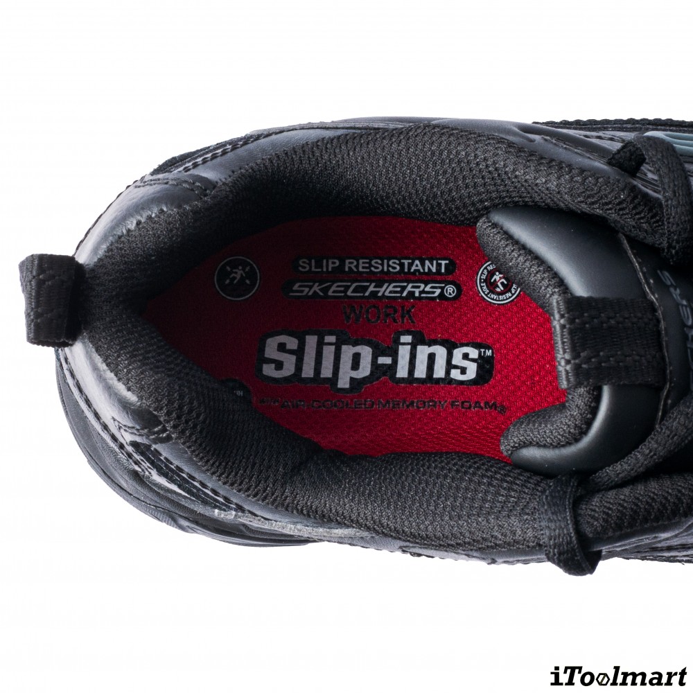 รองเท้าเซฟตี้ Skechers 200118 Stiney Construction Shoe ผู้ชาย EU 42  9 US  สีดำ หัวเหล็ก Memory Foam ป้องกันอันตรายจากไฟฟ้า