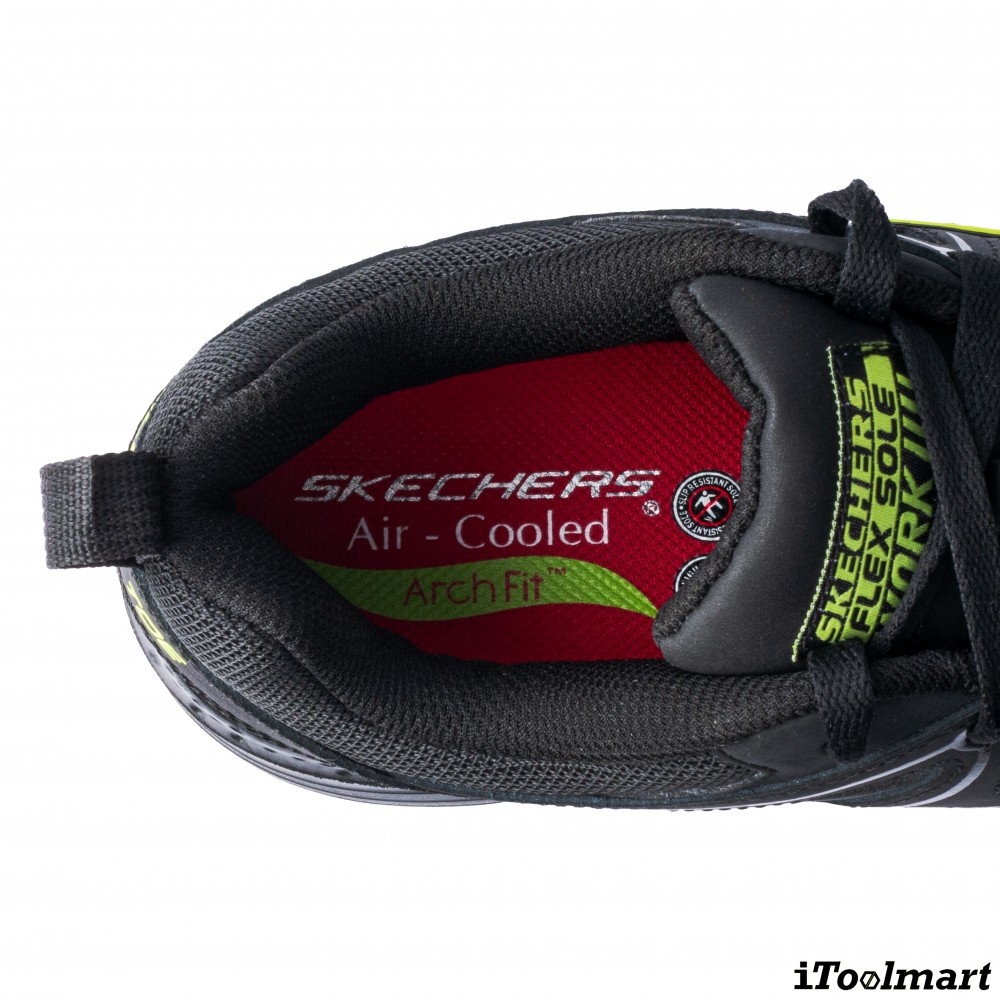 รองเท้าเซฟตี้ Skechers 200158 Arch Fit SR Sellian Alloy Toe ผู้ชาย EU 42  9 US  สีดำ หัวโลหะ น้ำหนักเบา รองรับแรงกระแทกและแรงบีบอัด