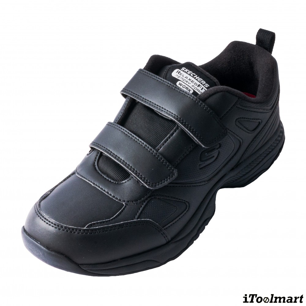 รองเท้าเซฟตี้ Skechers&nbsp;200200 Work Dighton Rolind ผู้ชาย EU 39 5  7 US  สีดำ พื้นกันลื่น Memory Foam ป้องกันอันตรายจากไฟฟ้า