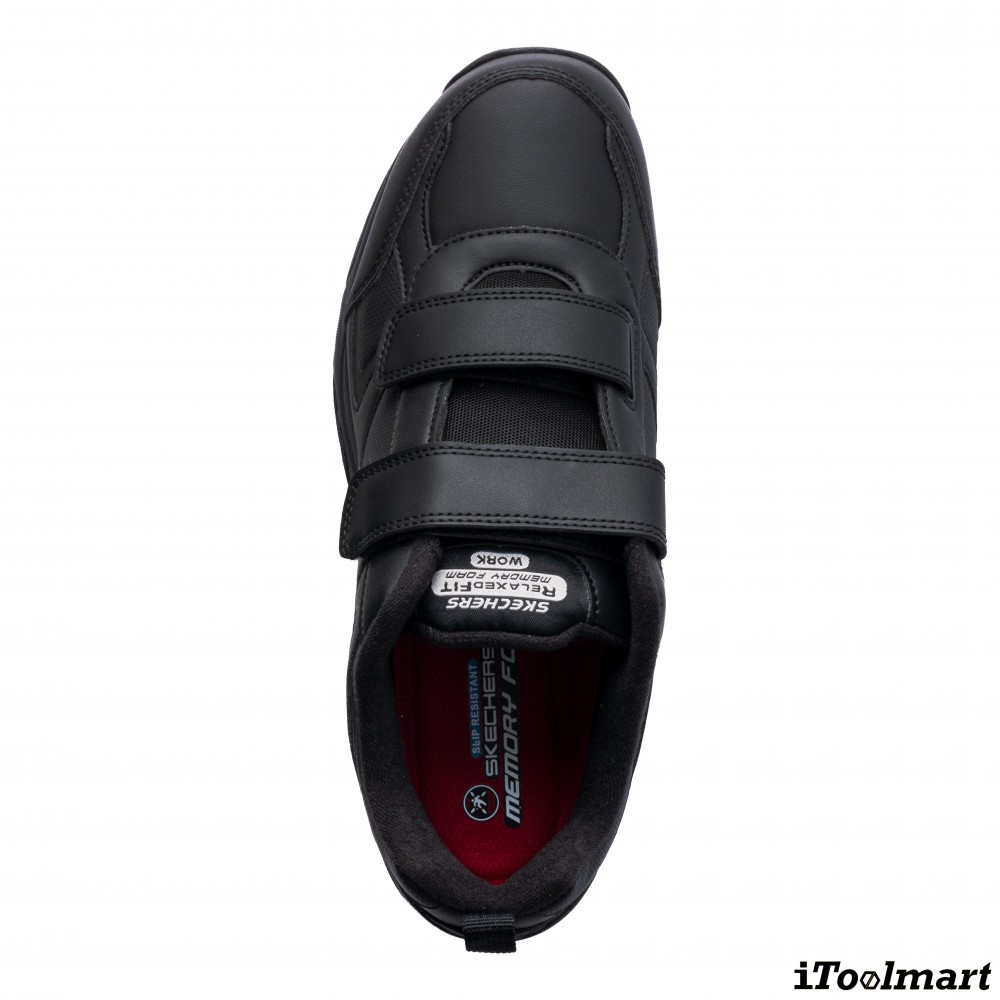 รองเท้าเซฟตี้ Skechers 200200 Work Dighton Rolind ผู้ชาย EU 40  7 5 US  สีดำ พื้นกันลื่น Memory Foam ป้องกันอันตรายจากไฟฟ้า