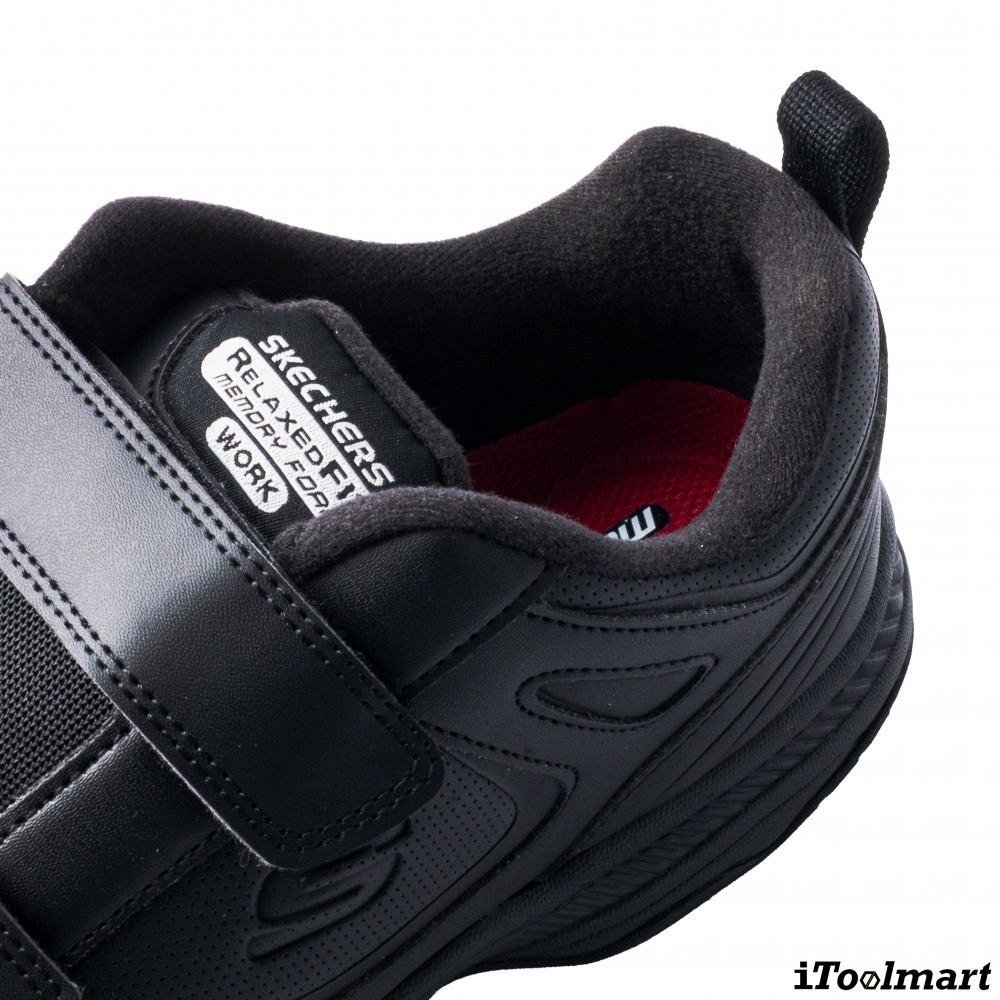 รองเท้าเซฟตี้ Skechers 200200 Work Dighton Rolind ผู้ชาย EU 40  7 5 US  สีดำ พื้นกันลื่น Memory Foam ป้องกันอันตรายจากไฟฟ้า