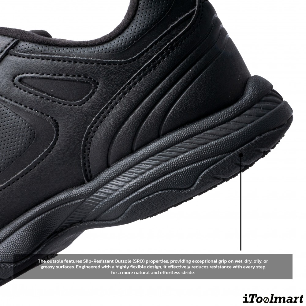 รองเท้าเซฟตี้ Skechers 200200 Work Dighton Rolind ผู้ชาย EU 46  12 US  สีดำ พื้นกันลื่น Memory Foam ป้องกันอันตรายจากไฟฟ้า
