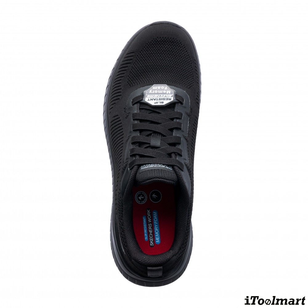 รองเท้าเซฟตี้ Skechers 200274 Squad Chaos SR Fellker ผู้ชาย EU 46  12 US  สีดำ พื้นกันลื่น ระบายอากาศได้ดี ป้องกันอันตรายจากไฟฟ้า