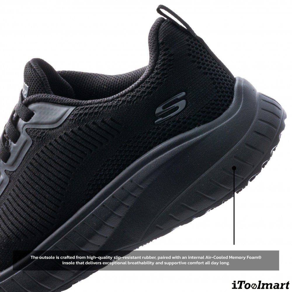 รองเท้าเซฟตี้ Skechers 200274 Squad Chaos SR Fellker ผู้ชาย EU 46  12 US  สีดำ พื้นกันลื่น ระบายอากาศได้ดี ป้องกันอันตรายจากไฟฟ้า