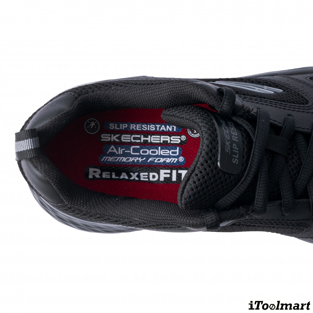 รองเท้าเซฟตี้ Skechers 200282 Skech Lite Pro SR Skaut ผู้ชาย EU 42  9 US  สีดำ พื้นกันลื่น ระบายอากาศได้ดี ป้องกันอันตรายจากไฟฟ้า