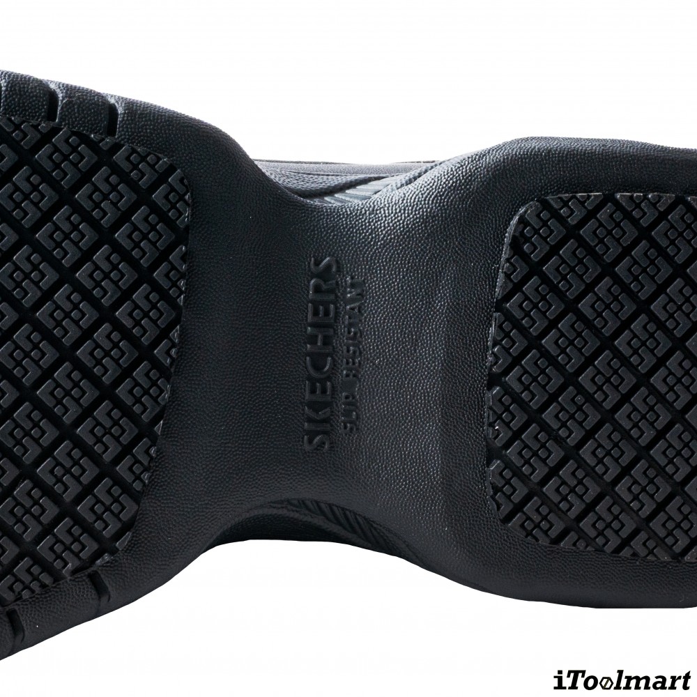 รองเท้าเซฟตี้ Skechers 200200 Work Dighton Rolind ผู้ชาย EU 43  10 US  สีดำ พื้นกันลื่น Memory Foam ป้องกันอันตรายจากไฟฟ้า