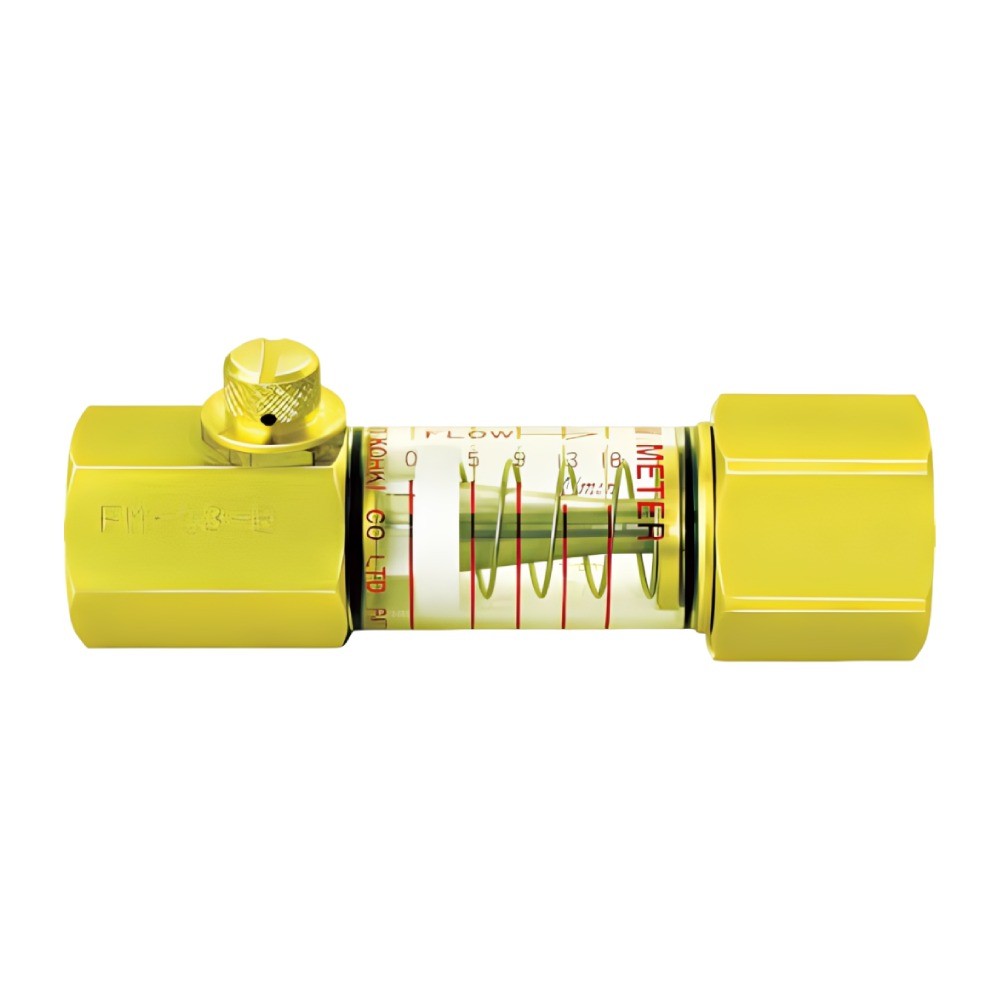 มาตรวัดอัตราการไหลทองเหลือง NITTO KOHKI FM 03 B พร้อมวาล์วควบคุมในตัว