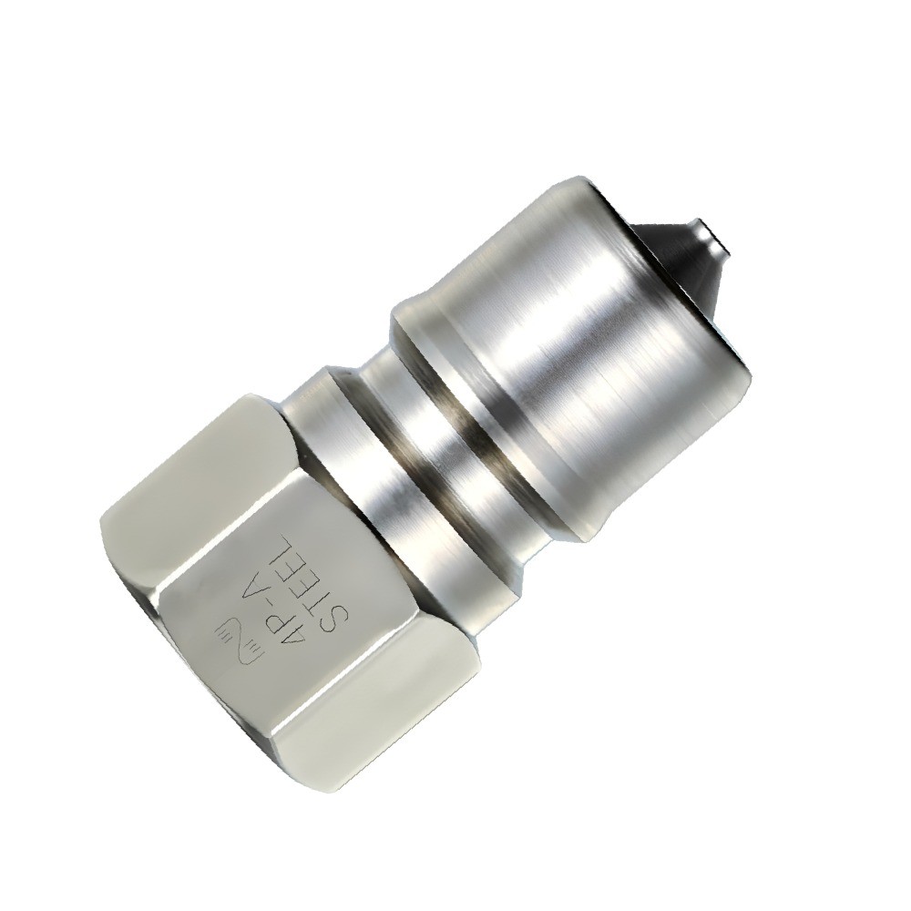 ข้อต่อคอปเปอร์เหล็กกล้า NITTO KOHKI 8P A ระบบวาล์วกลับอัตโนมัติ