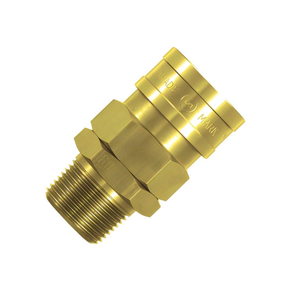 ข้อต่อคอปเปอร์ทองเหลือง NITTO KOHKI รุ่น BSBM 800SM แบบเปิดปิดทางเดียว