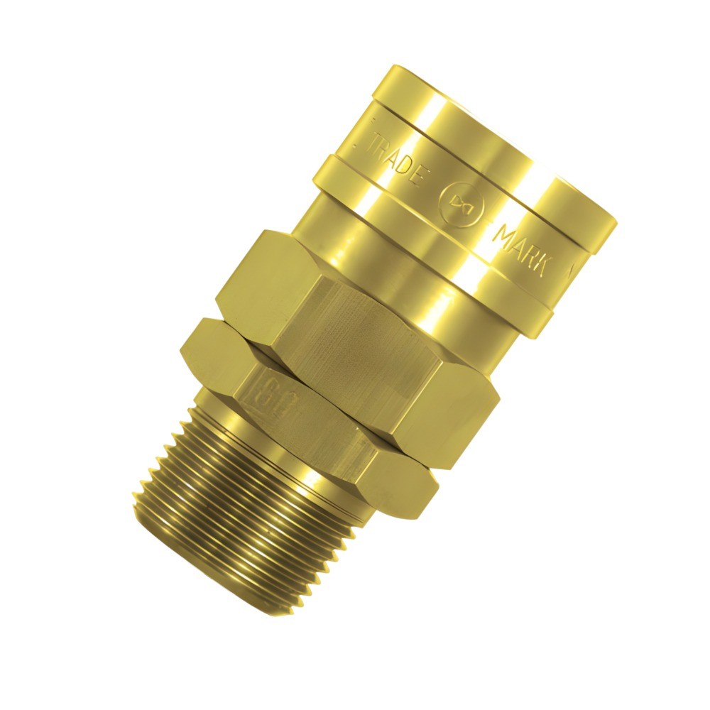 ข้อต่อคอปเปอร์ทองเหลือง NITTO KOHKI 600SM วาล์วทางเดียวสำหรับงานลมและน้ำ
