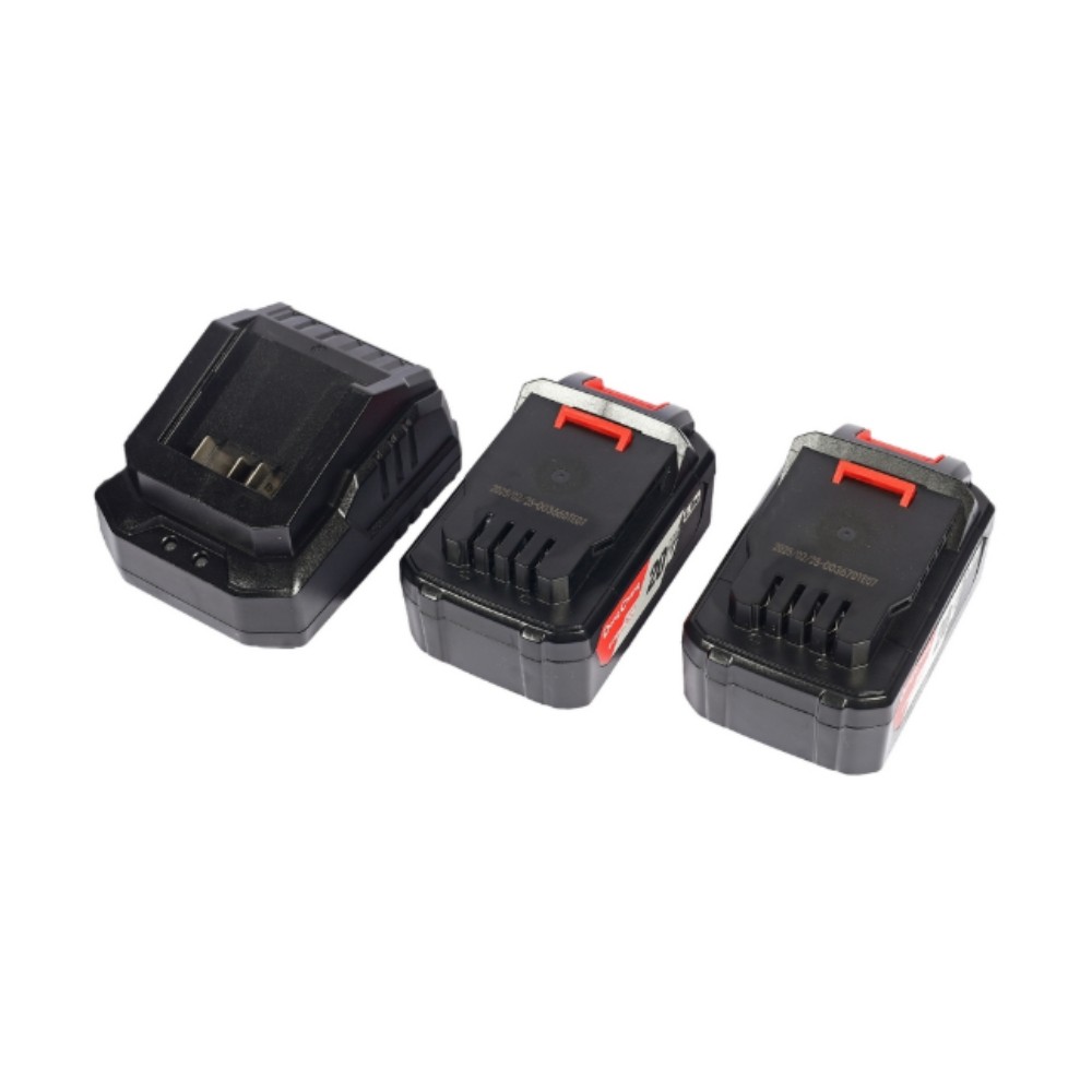 เครื่องเจียร์ไร้สาย DONG CHENG DCSM04 100 EM ขนาด 4 นิ้ว 20V  BL Motor พร้อมแบตเตอรี่ 4 0Ah x  2 ก้อน     แท่นชาร์จ