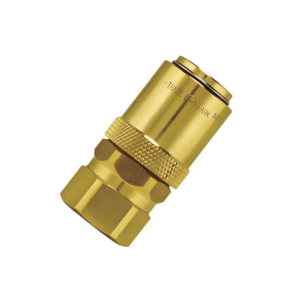 ข้อต่อสวมเร็วลมทองเหลือง NITTO KOHKI K3 03SF แบบไหลสูงสำหรับเกลียว R3 8