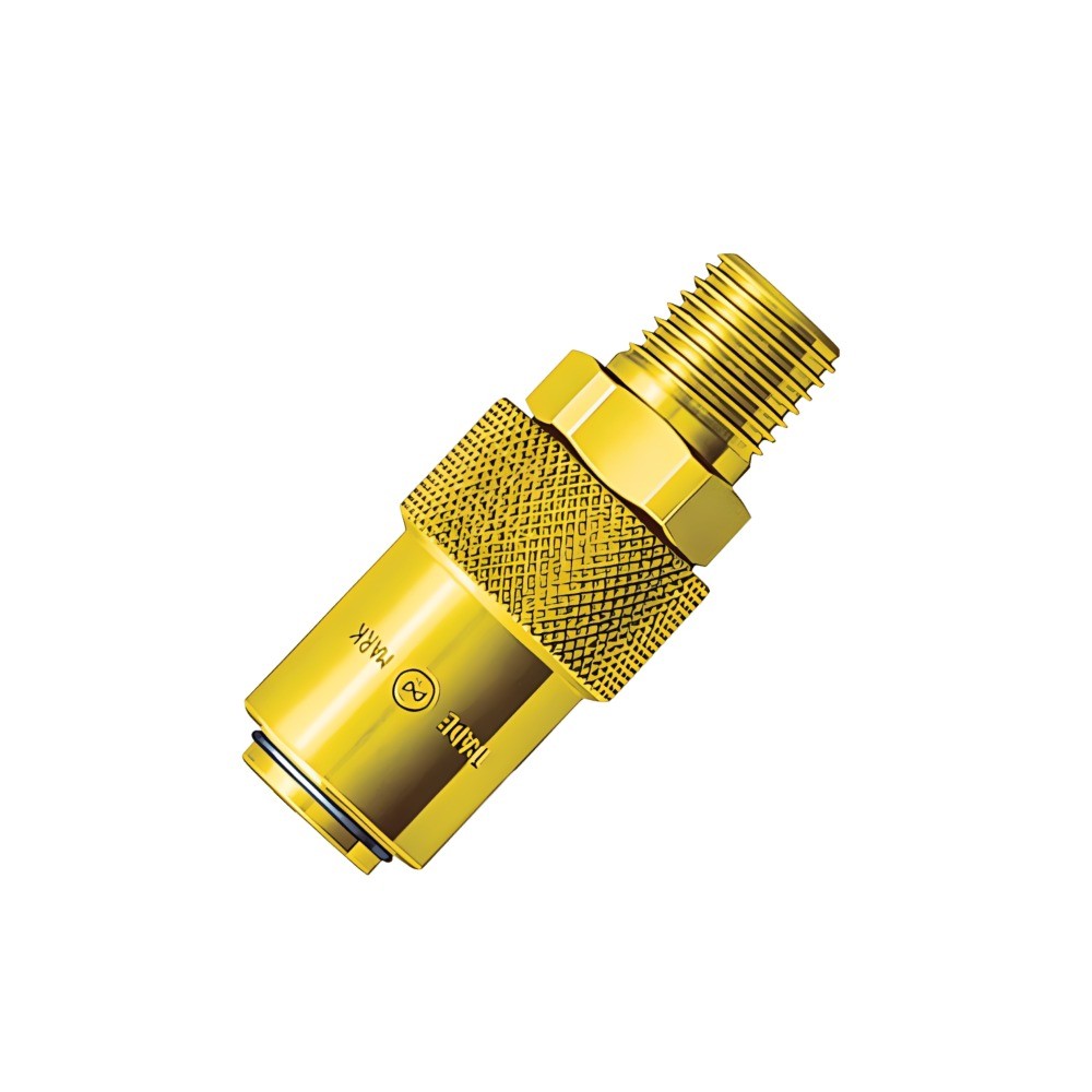 ข้อต่อแม่พิมพ์ทองเหลือง NITTO KOHKI K 03SM ขนาด Rc3 8 แบบแขนยาว