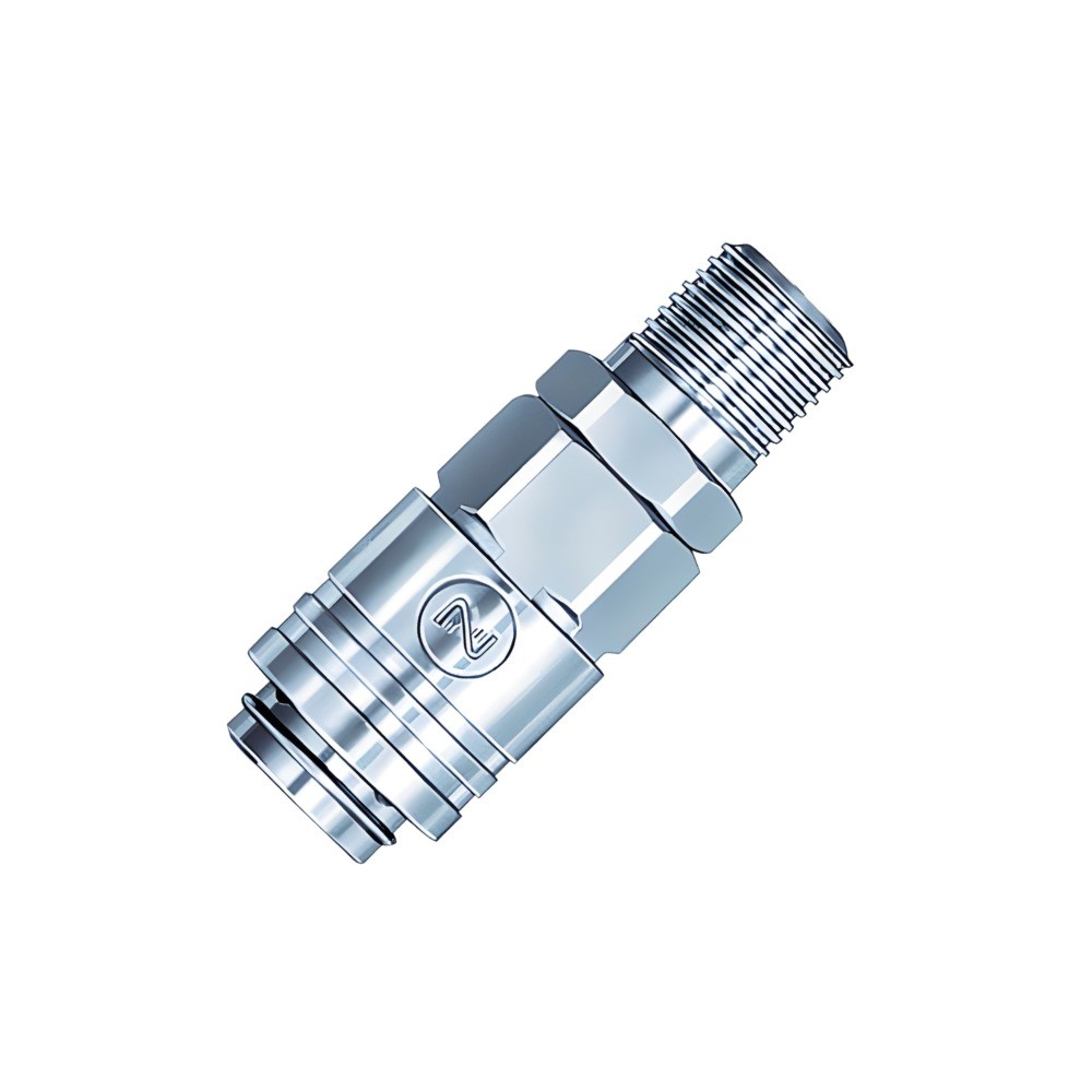 ข้อต่อคอปเปอร์ทองเหลือง NITTO KOHKI MS 10SM ขนาด Rc1 8 รุ่นกะทัดรัด
