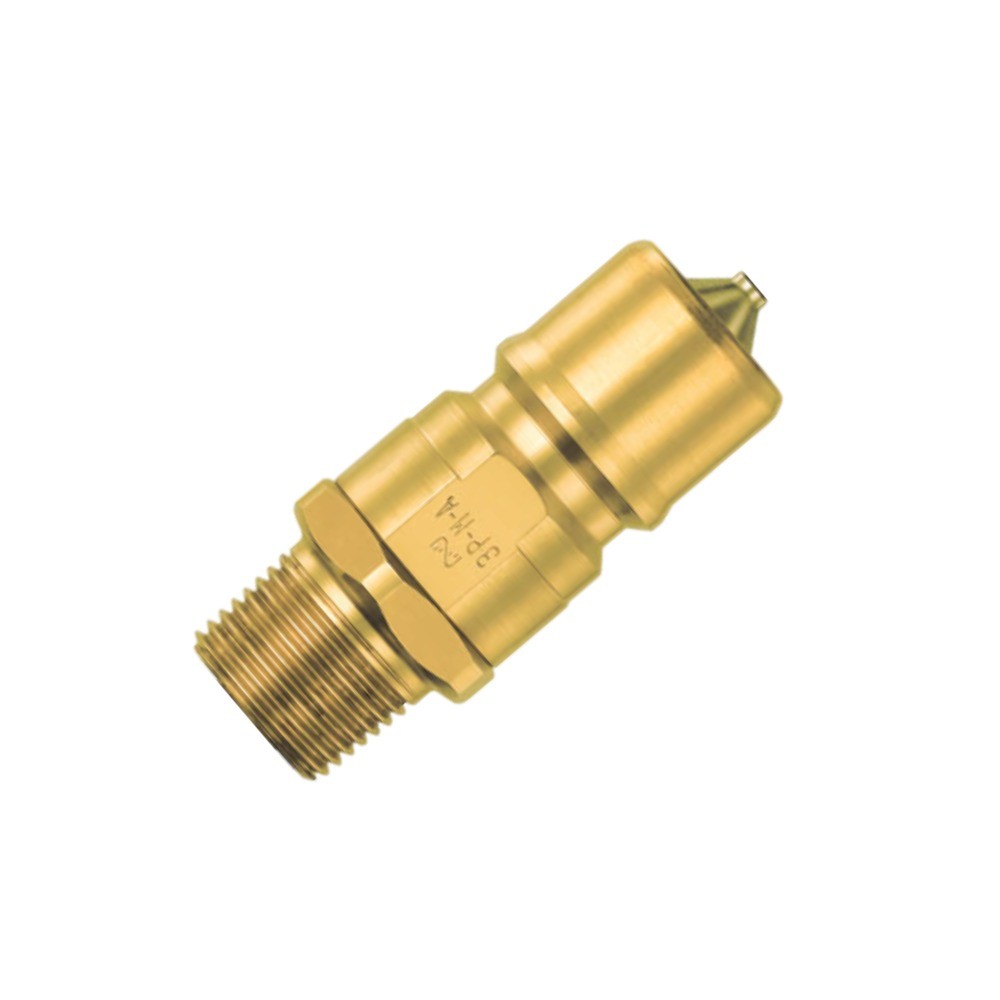 ข้อต่อสวมเร็วลม NITTO KOHKI 1P M A BRASS FKM วัสดุทองเหลืองซีลยางฟลูออโรชนิดไหลสูง