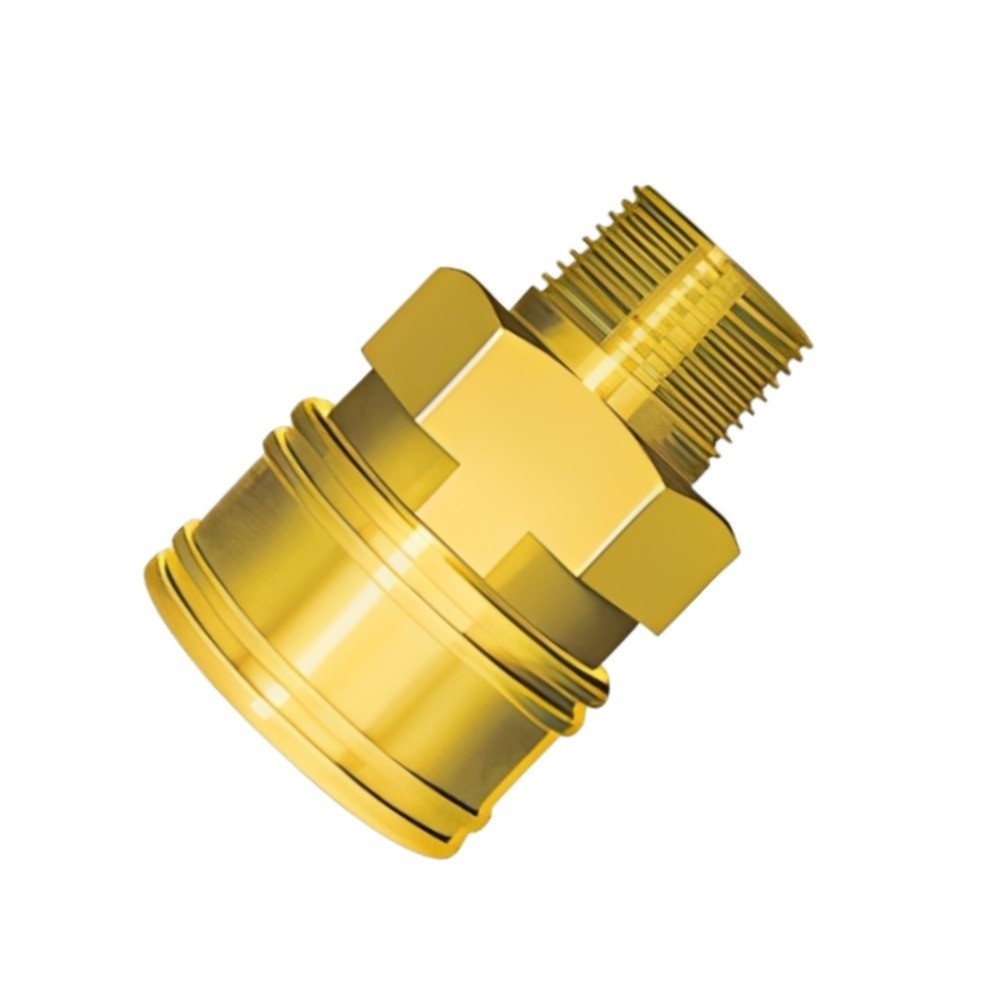 ข้อต่อสายลมทองเหลือง NITTO KOHKI 1TSM BRASS NBR ไร้วาล์วแรงดันสูง