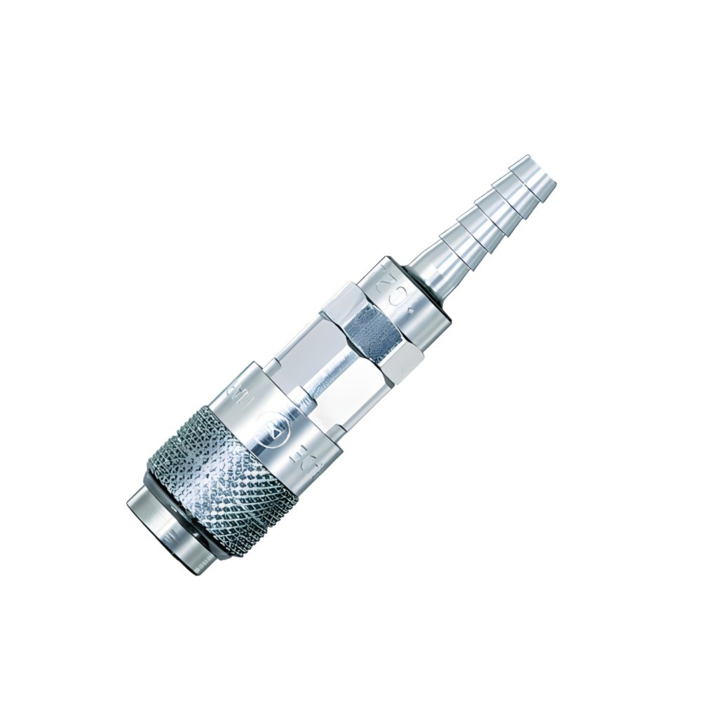ข้อต่อลมชุบโครเมียม NITTO KOHKI CC225SH สำหรับก๊าซออกซิเจนและเชื้อเพลิง