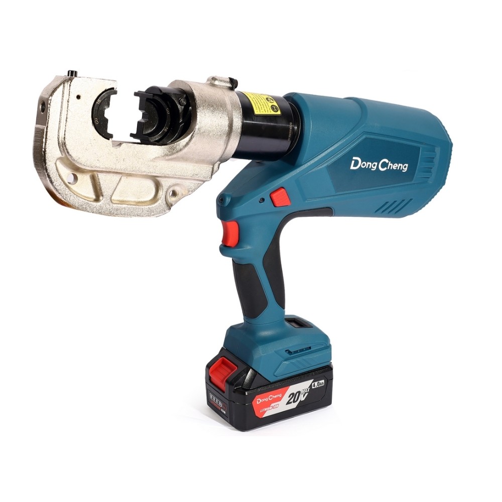 เครื่องย้ำสายไฟไฮดรอลิกไร้สาย DONG CHENG DCYH400 EM 20V   ชุดแบตเตอรี่ 4 0Ah x 2 