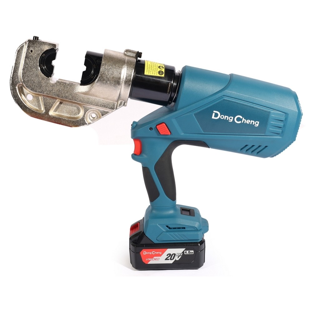 เครื่องย้ำสายไฟไฮดรอลิกไร้สาย DONG CHENG DCYH400 EM 20V   ชุดแบตเตอรี่ 4 0Ah x 2 