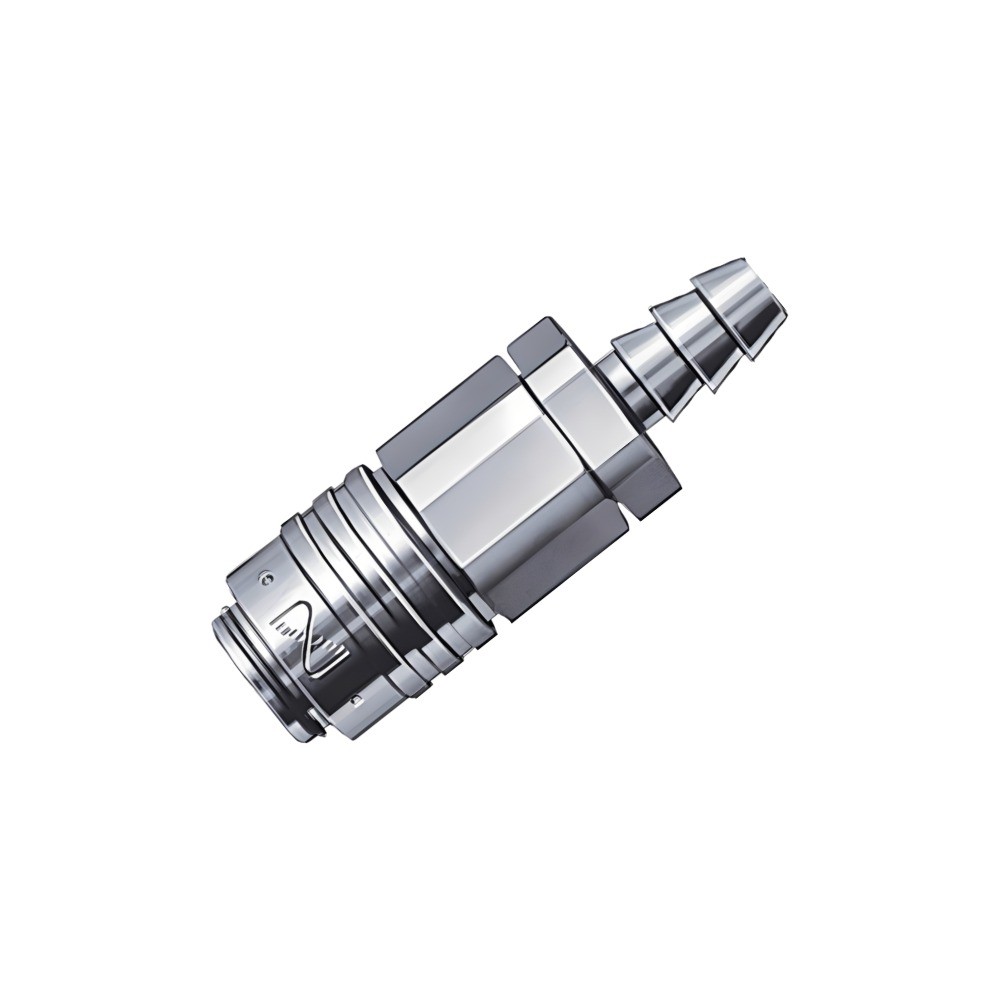 ข้อต่อสวมเร็วลมทองเหลือง NITTO KOHKI MC 03SH แบบไมโครวาล์วในตัว