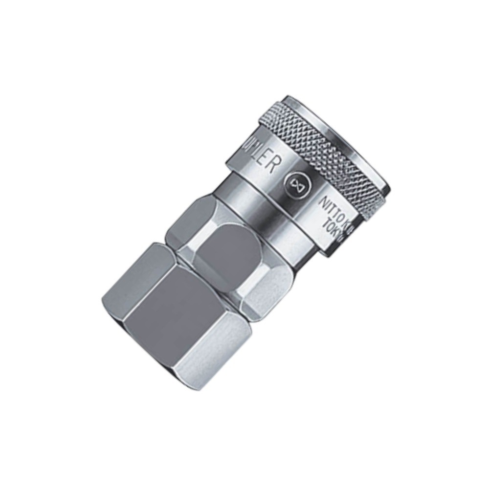 ข้อต่อคอปเปอร์เหล็ก NITTO KOHKI 40SF STEEL NBR เกลียวนอก R1 2 ทนแรงดันสูง