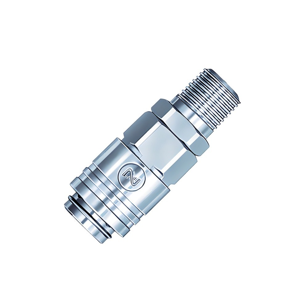 ข้อต่อคอปเปอร์ทองเหลือง NITTO KOHKI MC 10SM ชนิดซ็อกเก็ตทางเดียว