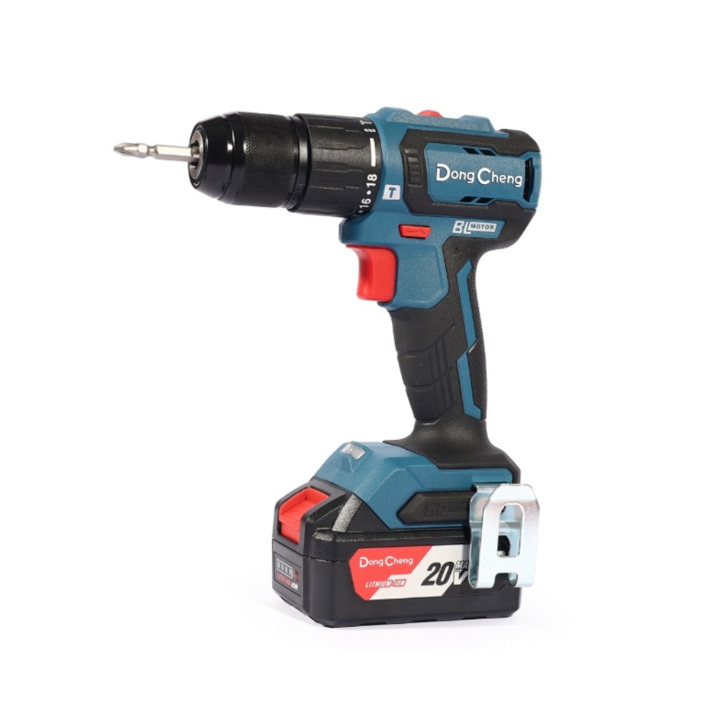 สว่านกระแทกไร้สาย DONG CHENG DCJZ2040I13 EM 20V  BL Motor 45 Nm  พร้อมแบต 4 0Ah x  2 ก้อน     แท่นชาร์จ
