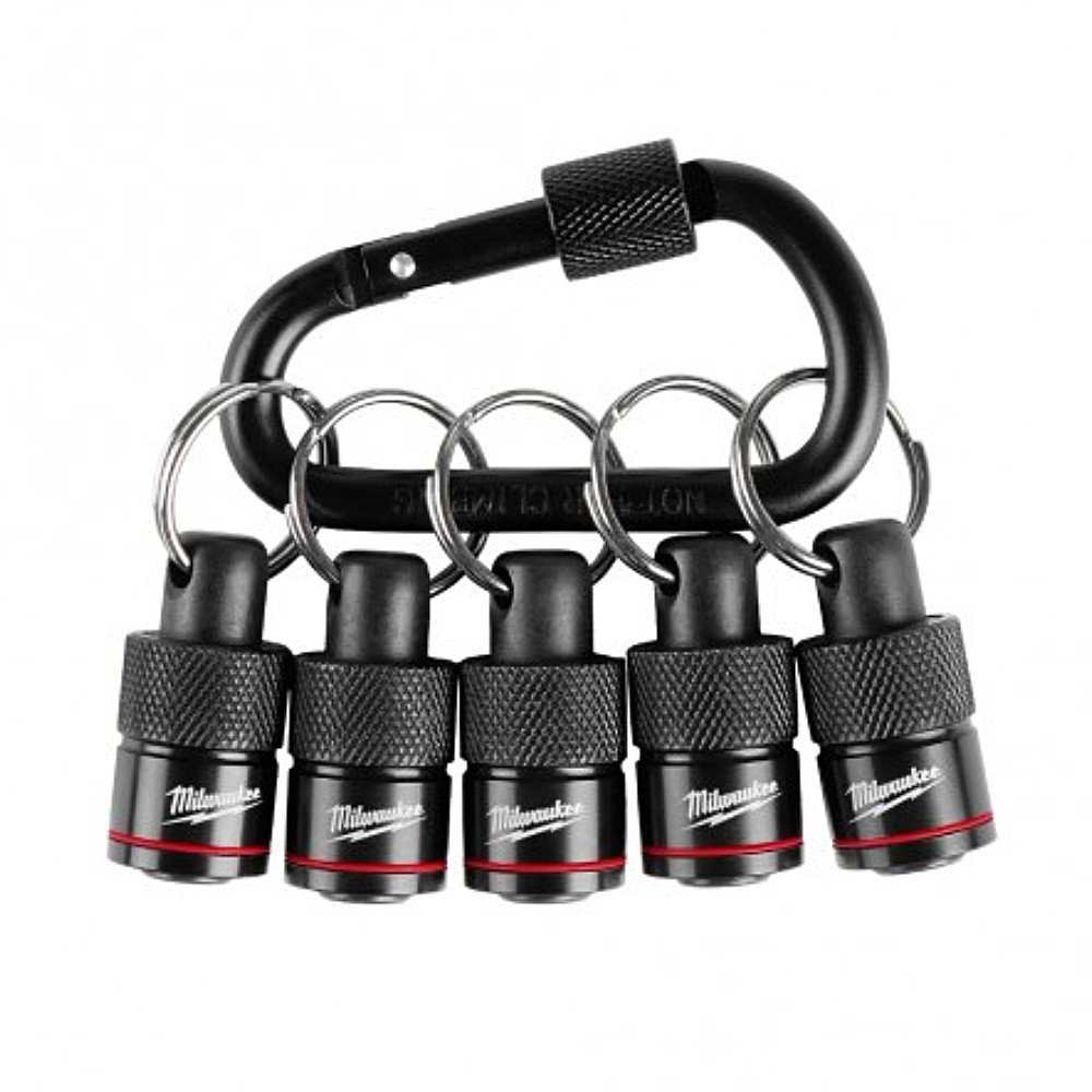 ชุดพวงกุญแจเก็บดอกไขควง Milwaukee 48 32 4537 5PC Bit Holder with Carabiner  5 ชิ้น ชุด 