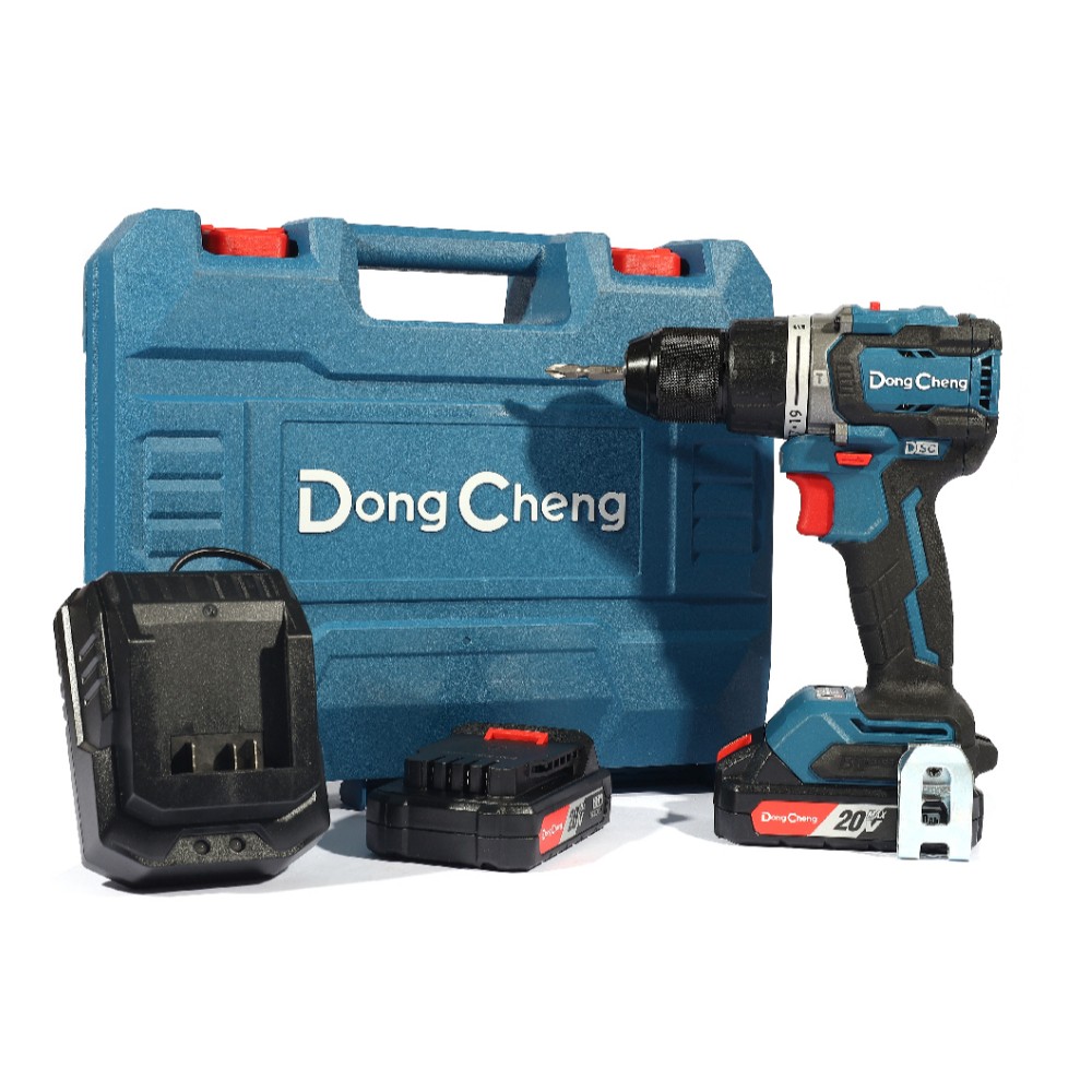 สว่านกระแทกไร้สาย DONG CHENG DCJZ2090I AM 20V  BL Motor 90 Nm  พร้อมแบต 2 0Ah x  2 ก้อน     แท่นชาร์จ