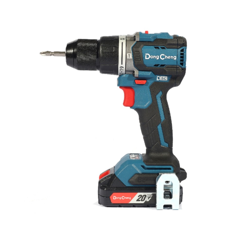 สว่านกระแทกไร้สาย DONG CHENG DCJZ2090I AM 20V  BL Motor 90 Nm  พร้อมแบต 2 0Ah x  2 ก้อน     แท่นชาร์จ