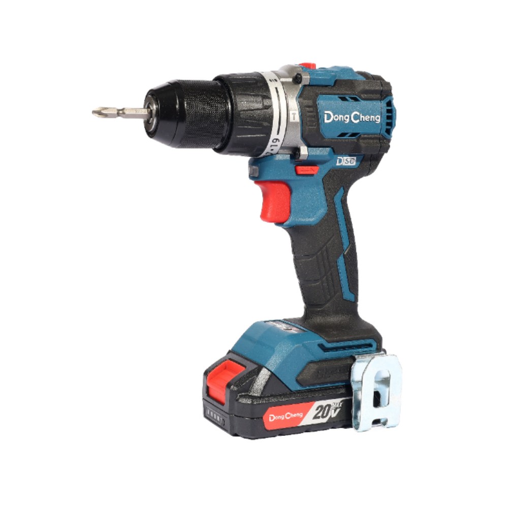 สว่านกระแทกไร้สาย DONG CHENG DCJZ2090I AM 20V  BL Motor 90 Nm  พร้อมแบต 2 0Ah x  2 ก้อน     แท่นชาร์จ