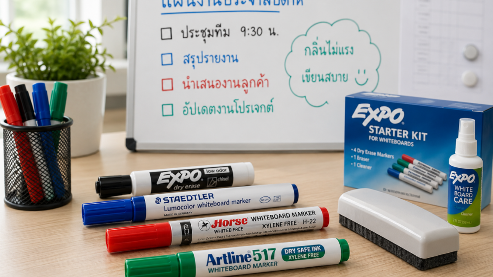 ปากกาไวท์บอร์ดกลิ่นไม่แรง เลือกยังไงให้เขียนสบาย ไม่เวียนหัว ปากกาไวท์บอร์ดกลิ่นไม่แรง เลือกยังไงให้เขียนสบาย ไม่เวียนหัว