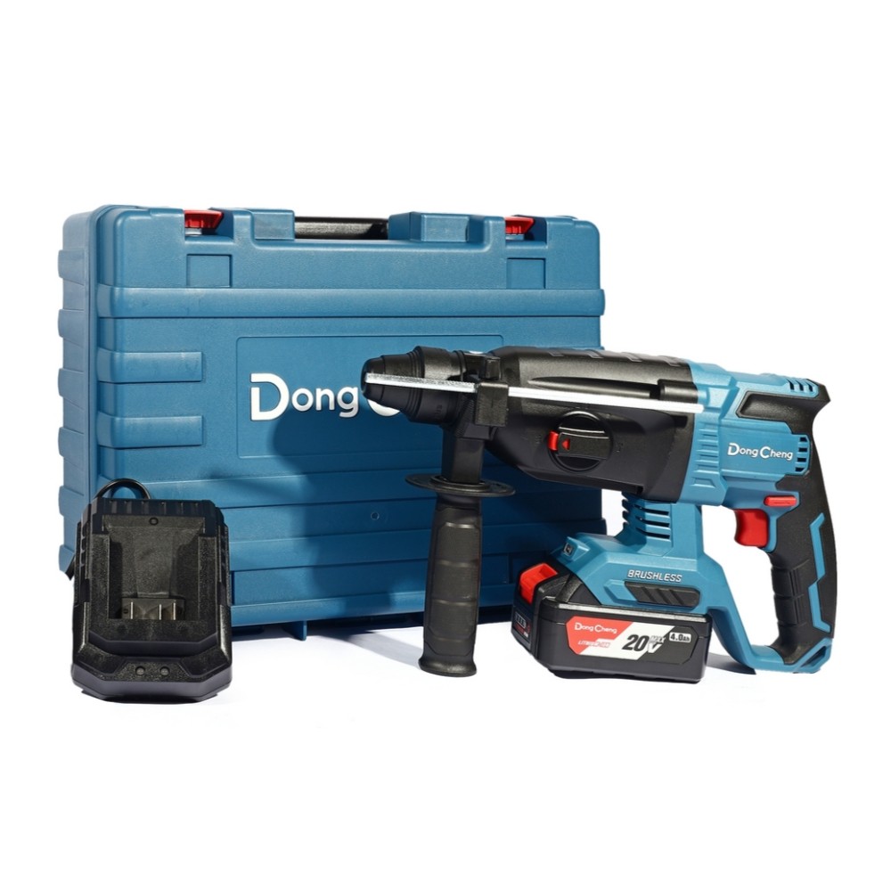 สว่านโรตารี่ DONG CHENG DCZC04 24 EM ขนาด 24 มม  20V  BL Motor พร้อมแบต 4 0Ah x  2 ก้อน     แท่นชาร์จ