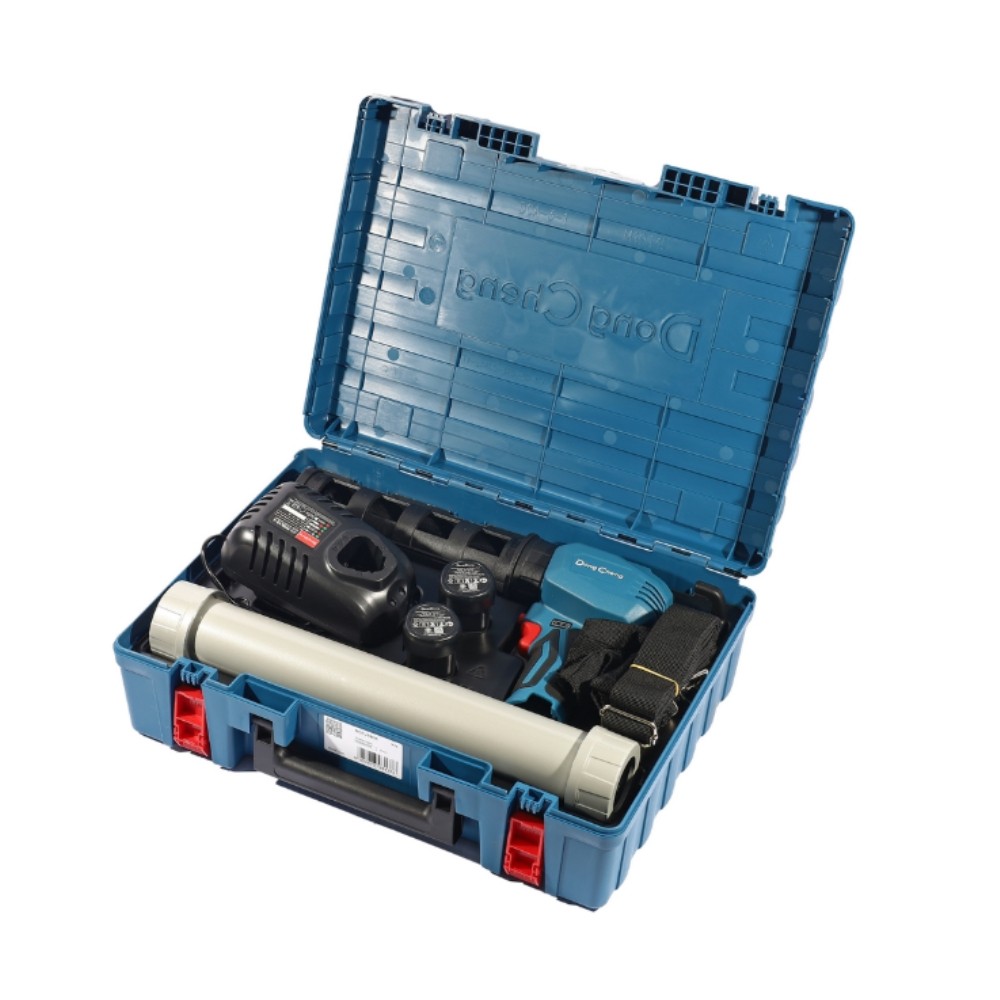 ปืนยิงซิลิโคนไร้สาย DONG CHENG DCPJ12 EK 12V  พร้อมแบตเตอรี่ 2 0Ah x  2 ก้อน     แท่นชาร์จ