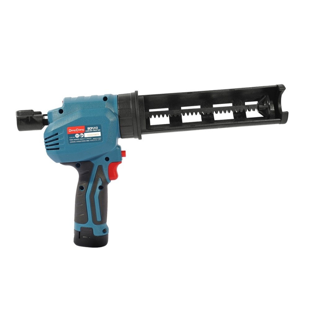 ปืนยิงซิลิโคนไร้สาย DONG CHENG DCPJ12 EK 12V  พร้อมแบตเตอรี่ 2 0Ah x  2 ก้อน     แท่นชาร์จ