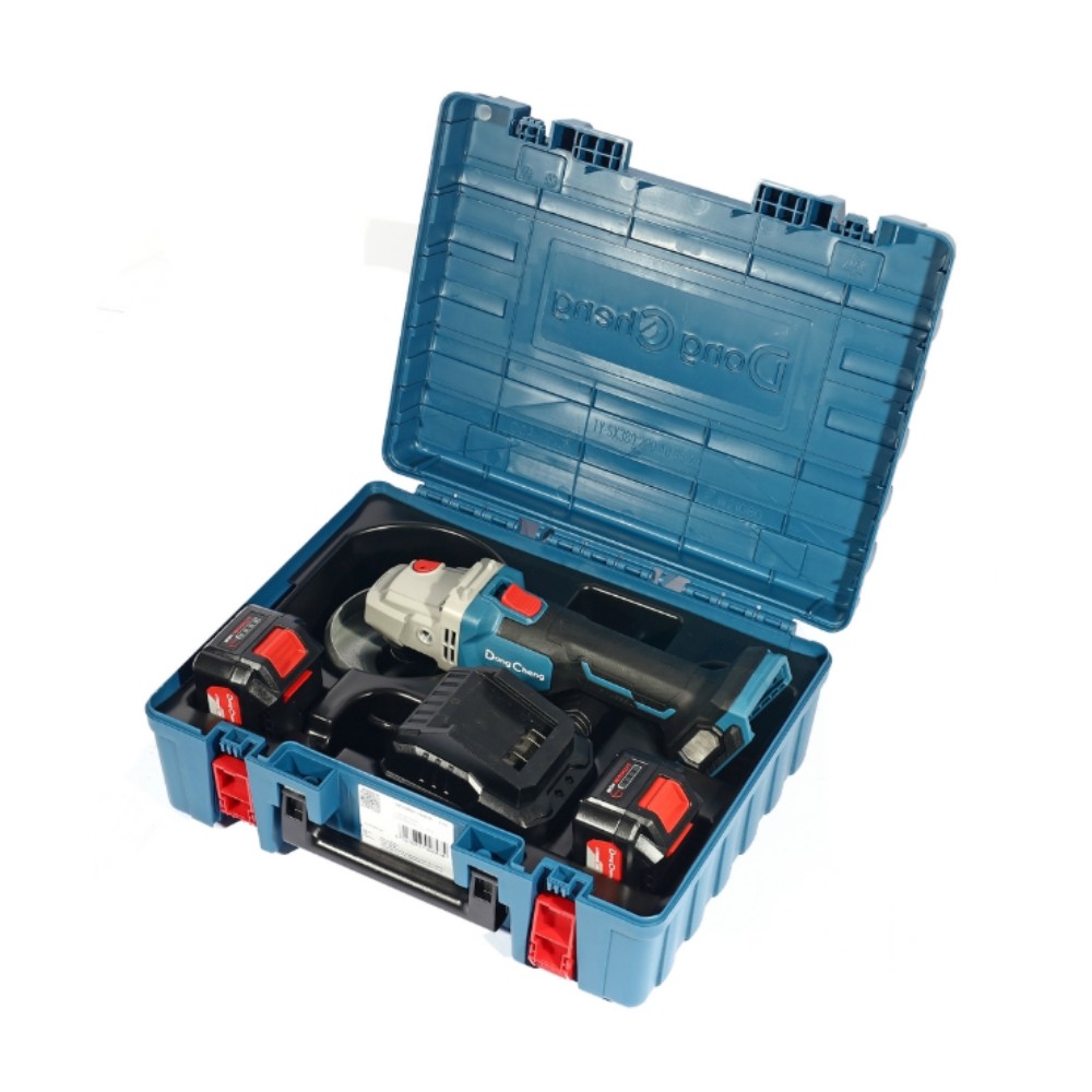เครื่องเจียร์ไร้สาย DONG CHENG DCSM03 100 EM ขนาด 4 นิ้ว 20V  BL Motor พร้อมแบตเตอรี่ 4 0Ah x  2 ก้อน     แท่นชาร์จ