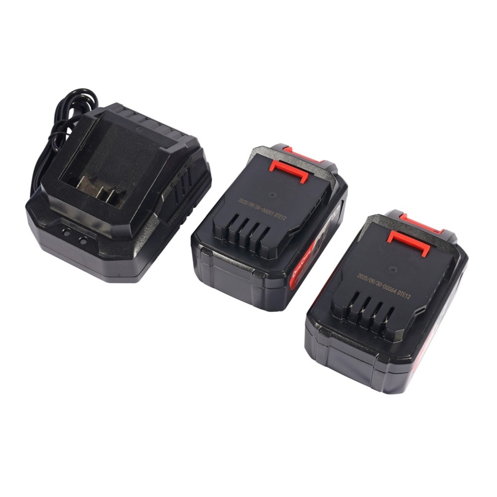 เครื่องเจียร์ไร้สาย DONG CHENG DCSM04 100P EM ขนาด 4 นิ้ว สวิตช์บีบ 20V  BL Motor พร้อมแบต 4 0Ah x  2 ก้อน     แท่นชาร์จ