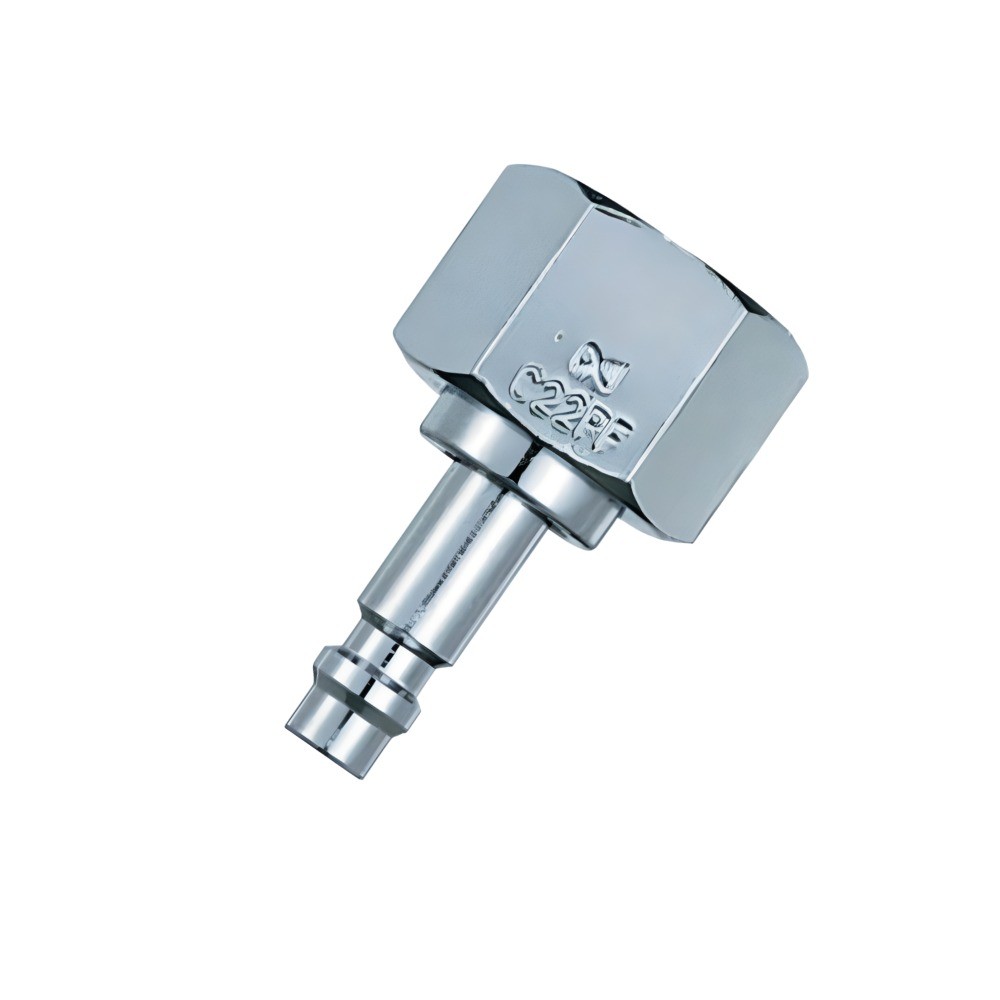 ข้อต่อมินิค็อกเหล็กชุบโครเมียม NITTO KOHKI C22PF สำหรับออกซิเจน