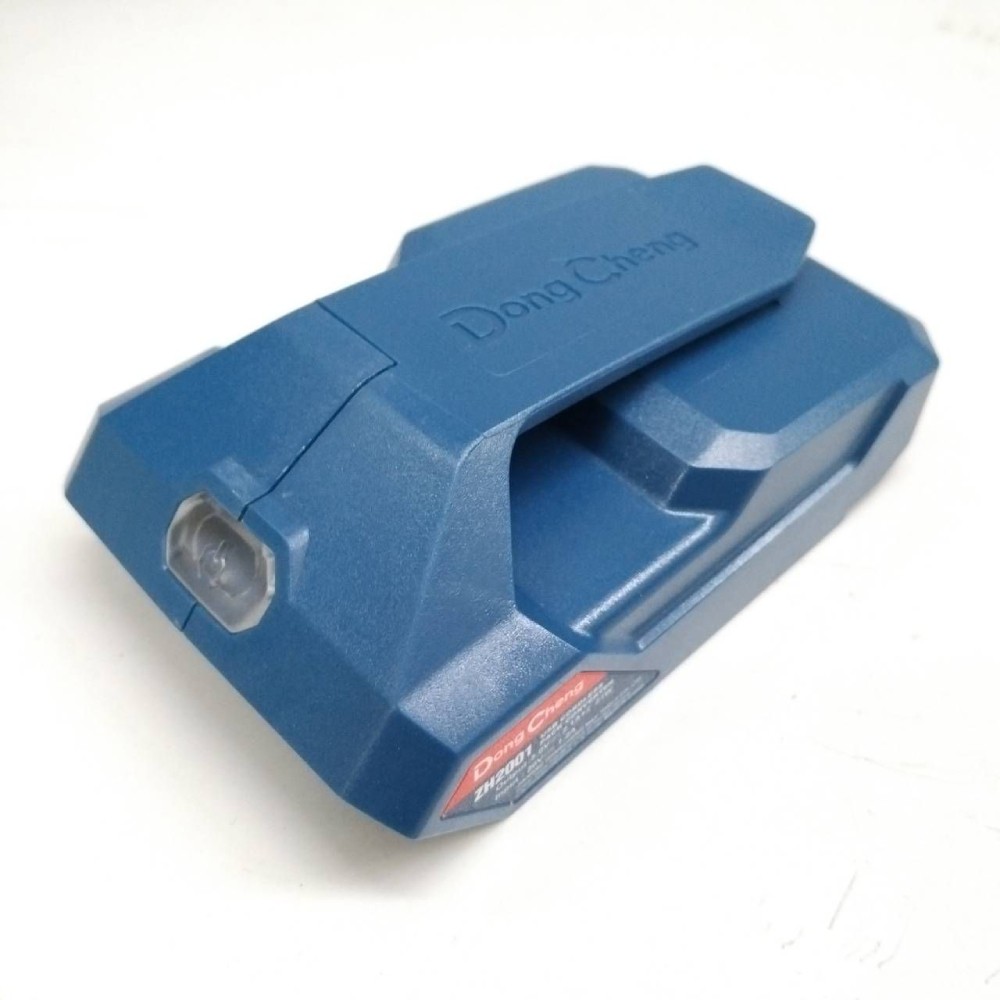 อแดปเตอร์แบตเตอรี่ USB 21W DONG CHENG ZH2001 พร้อมไฟฉาย LED 20V 