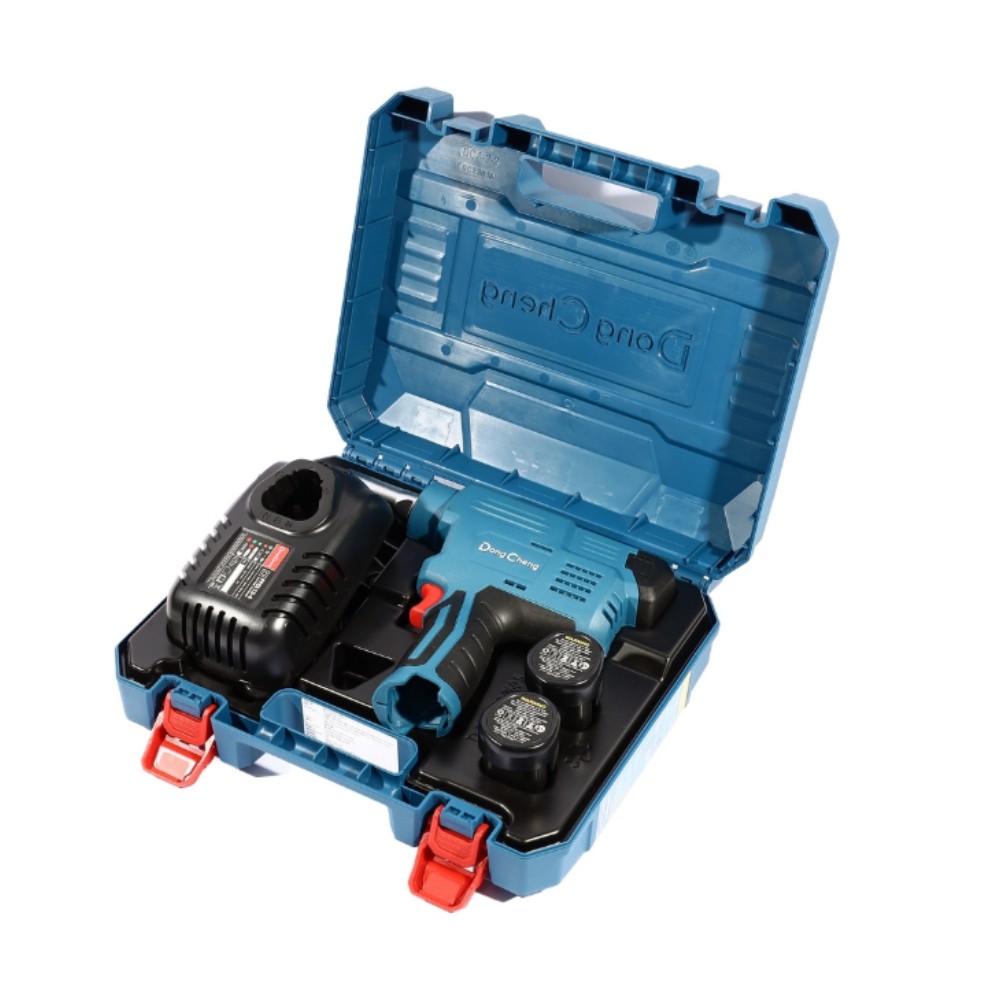 เครื่องยิงรีเวทไร้สาย DONG CHENG DCPM50 EK 12V  พร้อมแบตเตอรี่ 2 0Ah x  2 ก้อน     แท่นชาร์จ