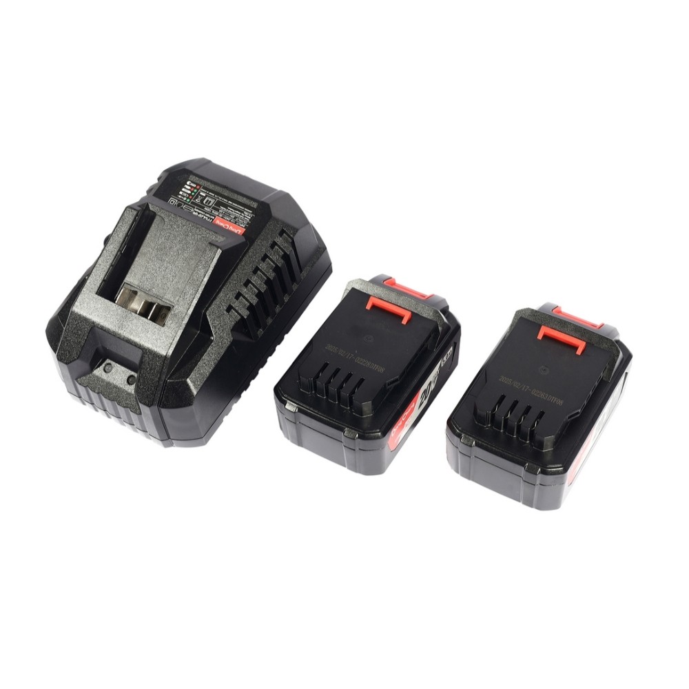เครื่องเจียร์ไร้สาย DONG CHENG DCSM04 100 FK ขนาด 4 นิ้ว 20V BL Motor พร้อมแบตเตอรี่ 5 0Ah x  2 ก้อน     แท่นชาร์จ