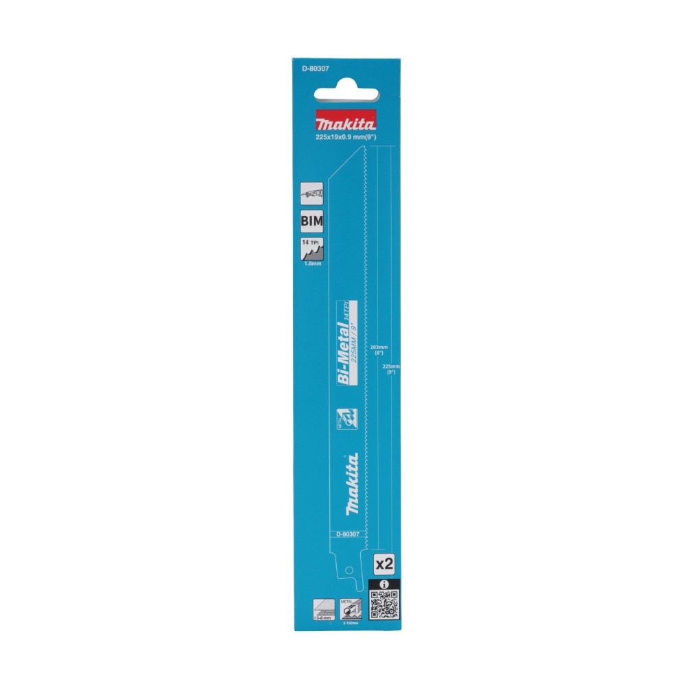 ใบเลื่อยจิ๊กซอ MAKITA D 80307 Recipro saw Blade for Metal สำหรับตัดโลหะ ความยาว 225 มม 